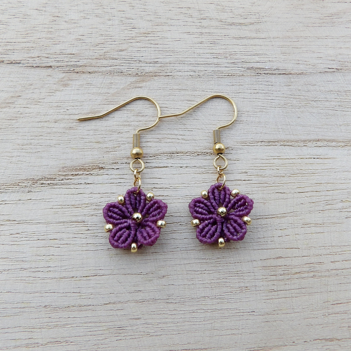 ⟡ SOFT BLOSSOM ⟡ boucles d'oreilles Prune