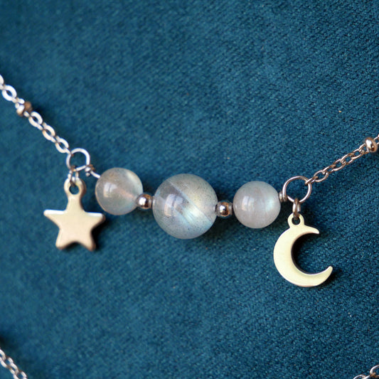 ✦ LUNA ✦ collier Labradorite