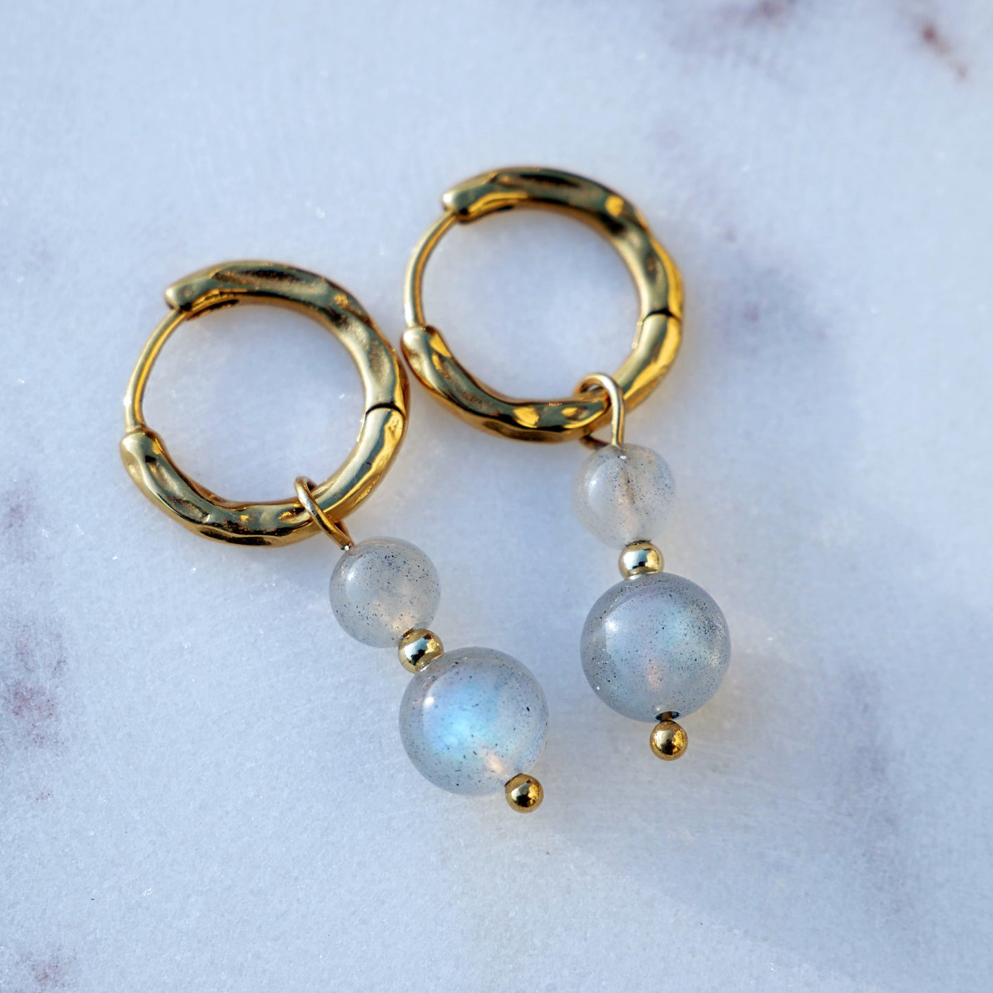 ✦ LUNA ✦ créoles Labradorite