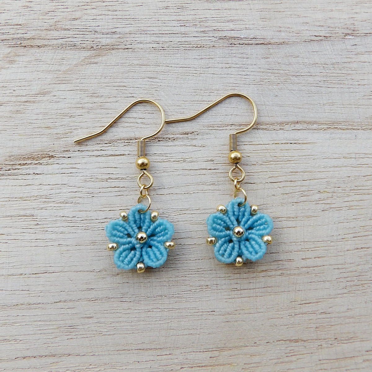⟡ SOFT BLOSSOM ⟡ boucles d'oreilles Bleu pastel