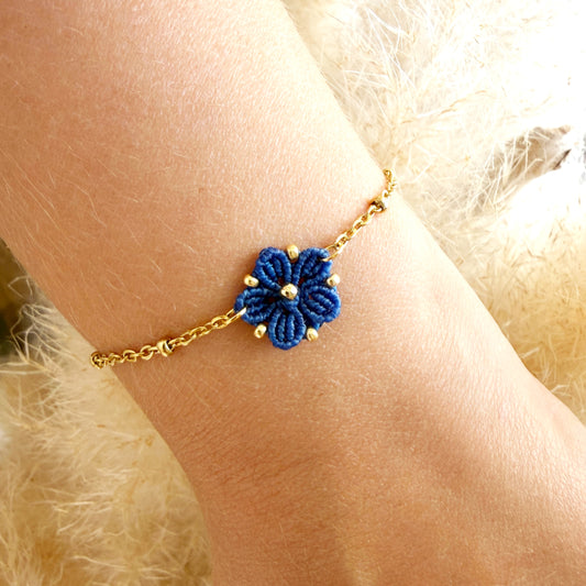 ⟡ SOFT BLOSSOM ⟡ bracelet Bleu électrique
