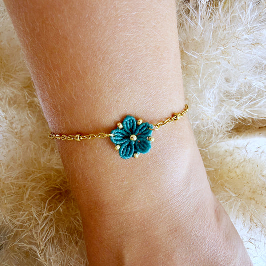 ⟡ SOFT BLOSSOM ⟡ bracelet Lagon