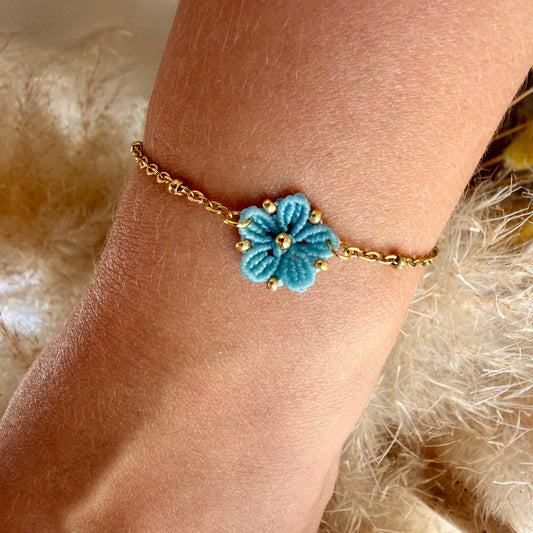 ⟡ SOFT BLOSSOM ⟡ bracelet Bleu pastel