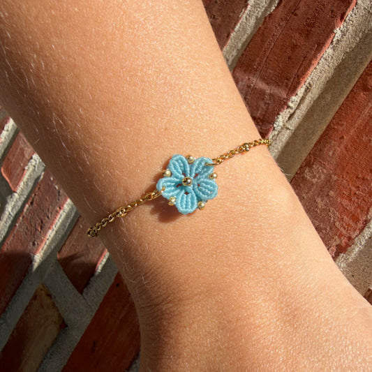 ⟡ SOFT BLOSSOM ⟡ bracelet Bleu pastel