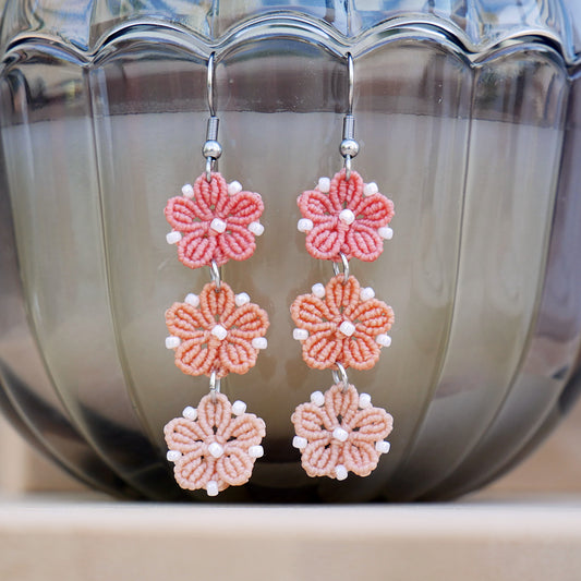 ✦ BLOSSOM ✦ boucles d'oreilles Corail