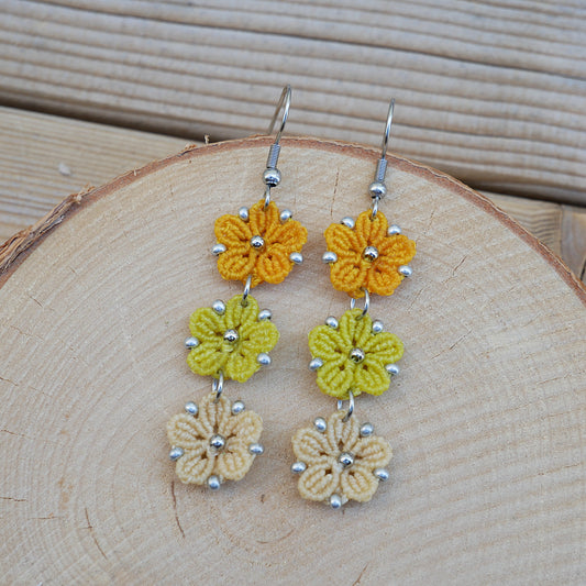 ✦ BLOSSOM ✦ boucles d'oreilles Jaune