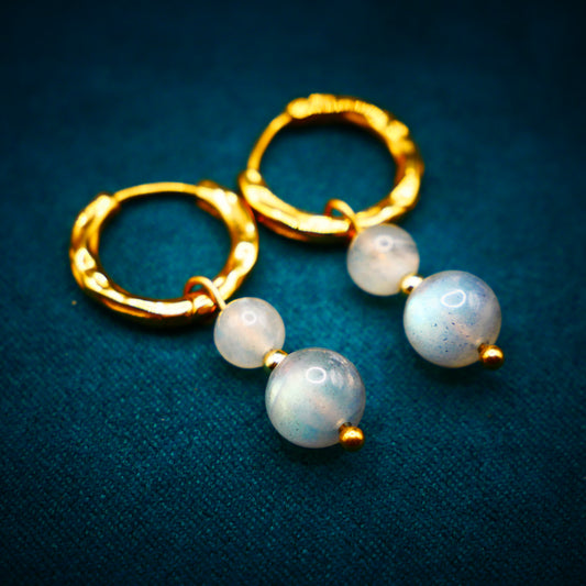 ✦ LUNA ✦ créoles Labradorite