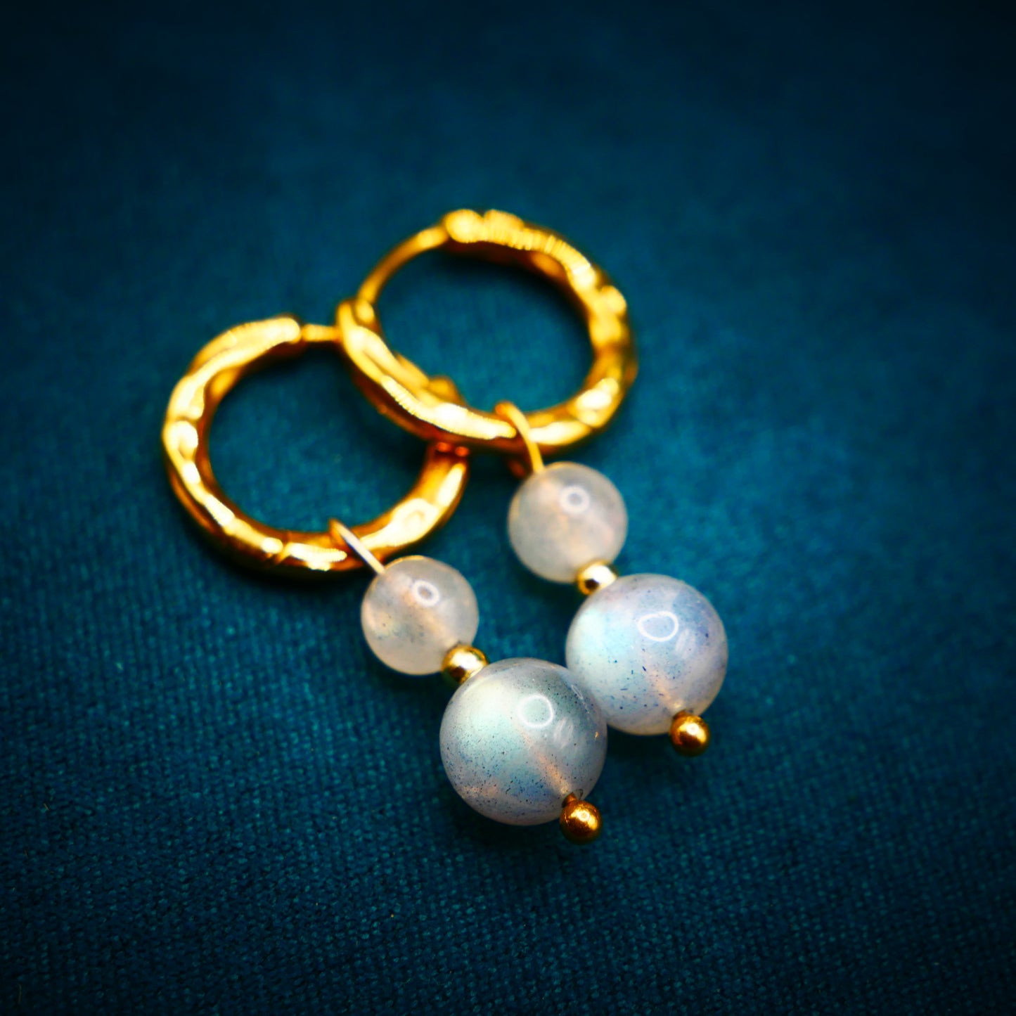 ✦ LUNA ✦ créoles Labradorite