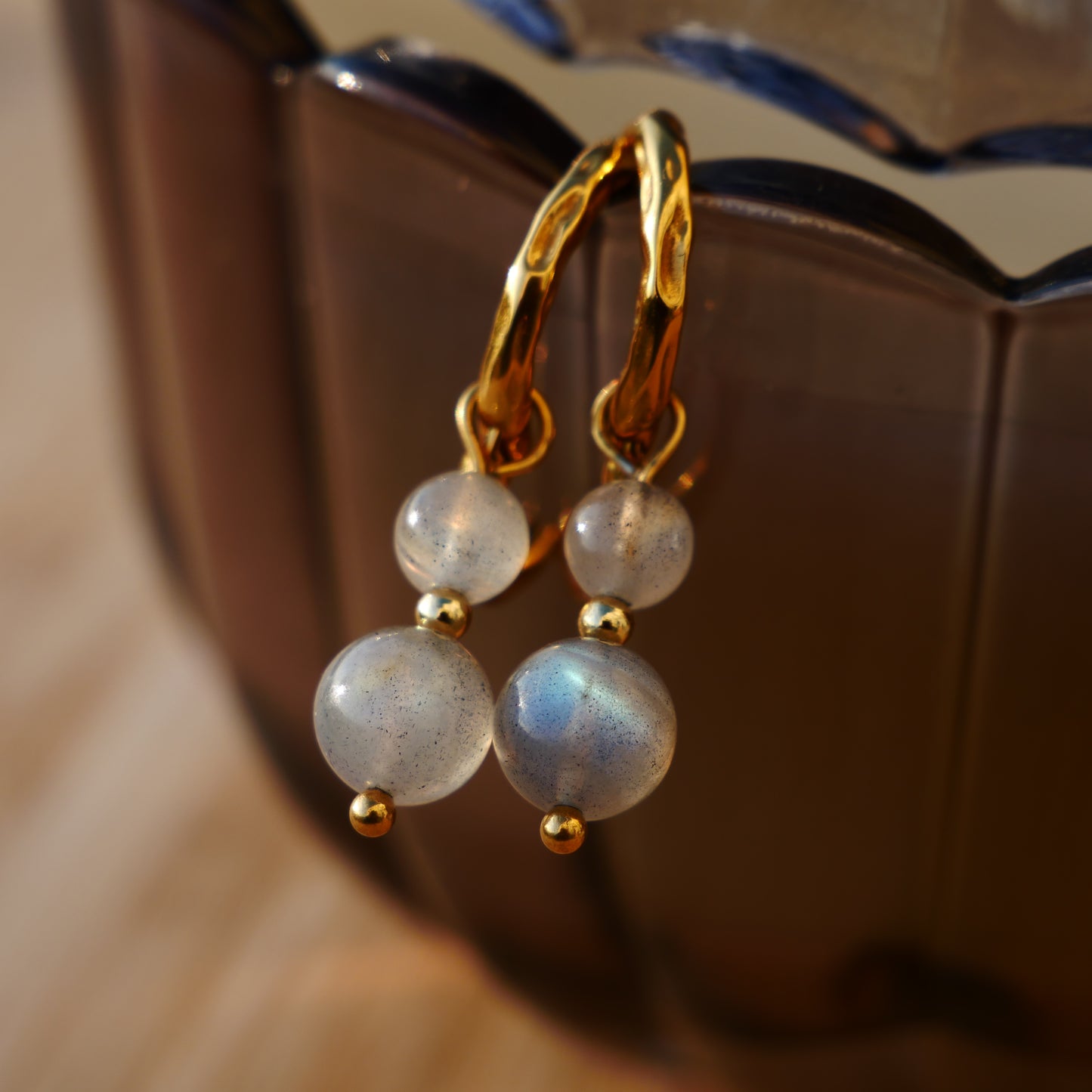 ✦ LUNA ✦ créoles Labradorite