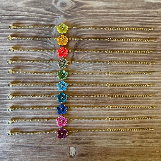 ⟡ SOFT BLOSSOM ⟡ bracelet Citron vert